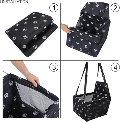 Dog car seat breathable mesh sides detail