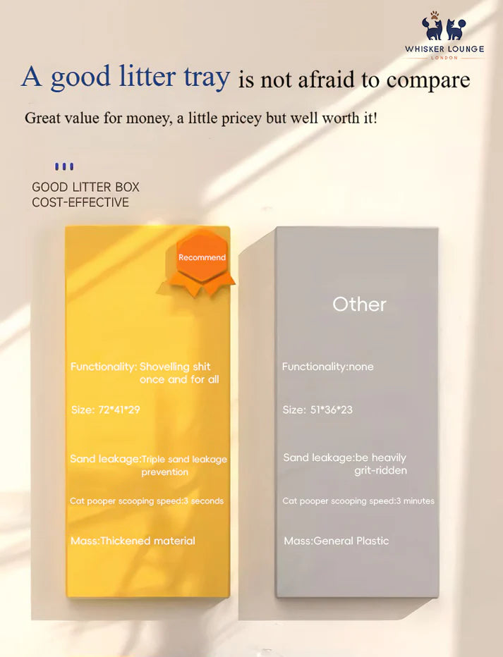 Scoopless Sifting Open Cat Litter Tray
