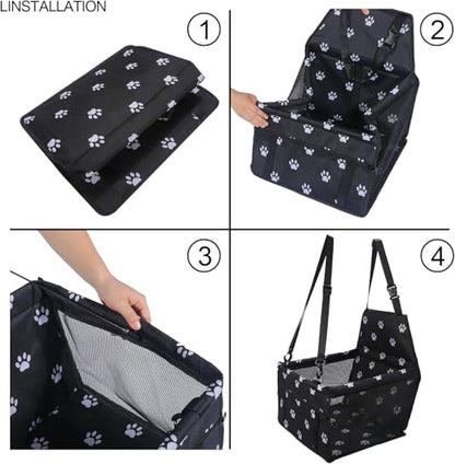 Dog car seat breathable mesh sides detail