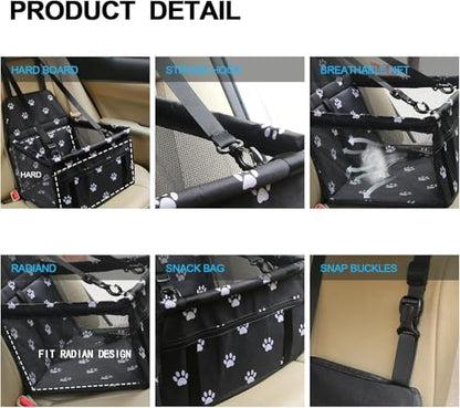 Foldable pet car seat collapsed for storage