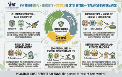Tofu Bentonite Clay Cassava Mixed Clumping Cat Litter 2.3Kg