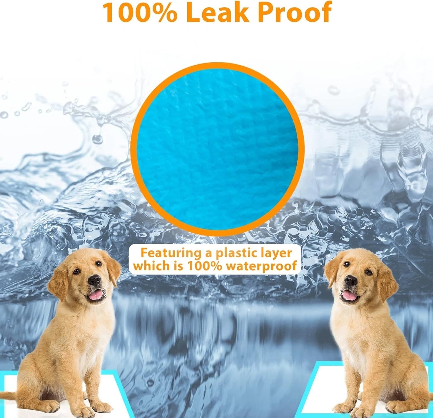 Pack of 50 puppy pee pads 60x45cm