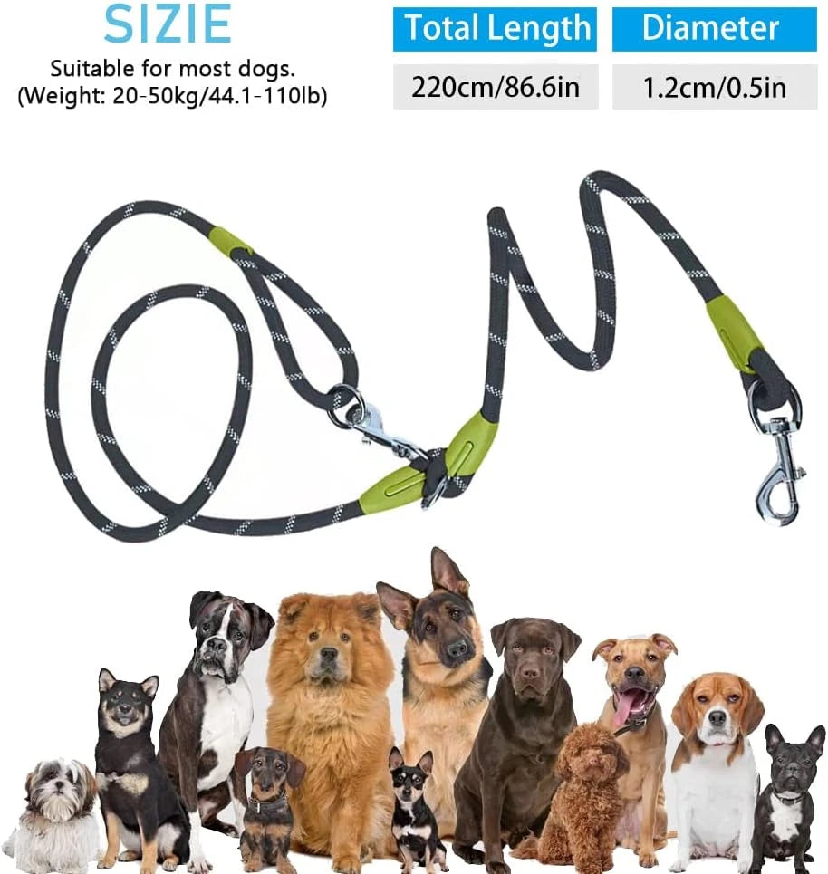 Crossbody dog lead double rope design