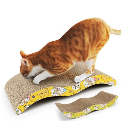 Corrugated cat scratcher from above